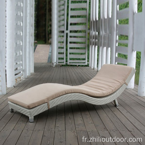 Roard meubles de jardin extérieur en aluminium Sun Lounger Pish